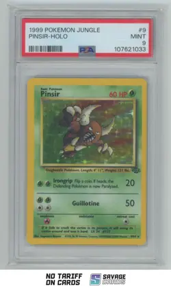 1999 Pokemon Classic Jungle Holo Pinsir PSA 9 #9/64 - Image 1