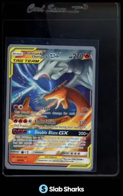 2019 POKEMON WORLD CHAMPIONSHIPS #20/214 RESHIRAM & CHARIZARD GX TAG TEAM - Image 1