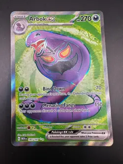 Pokemon TCG Arbok EX 185/165 Full Art | Scarlet And Violet 151 - Image 1