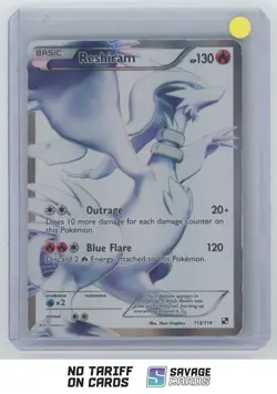 2011 Pokemon Black & White Full Art Reshiram #113/114 - Image 1