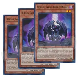 Yugioh Nebulus Dragon Ruler of Mishaps x 3 1st Edition Ultra Rare NM - Free Holo - Image 1