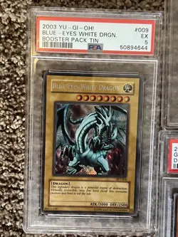 Lot Of 5 Yugioh Psa Blue Eyes White Dragon Gearfried bpt lob - Image 2