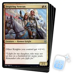 INSPIRING VETERAN X4 Throne Of Eldraine ELD Magic MTG MINT CARD - Image 1