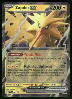 Zapdos ex - 049 Promo Holo NM Pokemon SV: Scarlet & Violet Promo Cards - Image 1