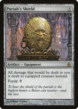 Pariah's Shield Ravnica: City of Guilds HEAVILY PLD Artifact Rare CARD ABUGames - Image 1