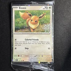 Eevee 133/165 (Holiday Calendar) Snowflake Stamp Promo Pokemon Card SEALED - Image 1
