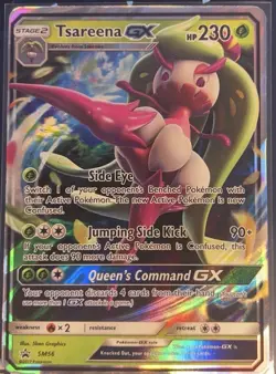 Pokemon Tsareena GX SM56 Ultra Rare Holo Trading Card SM Sun & Moon - Image 1