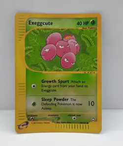 Pokemon Exeggcute 76/147 reverse foil holo TCG card Aquapolis - Image 1