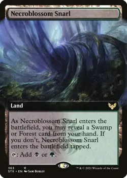 Magic the Gathering (mtg): STX: Necroblossom Snarl - Rare - Full Art - Image 1