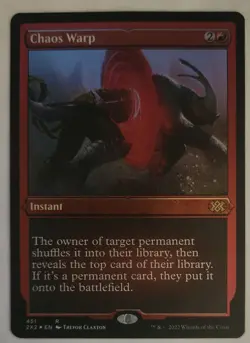 FOIL ETCHED Chaos Warp MTG 2X2 451 Rare Removal Staple NM Commander - Image 1