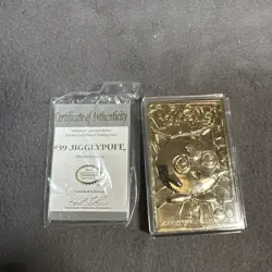 Pokemon 23K Gold Plated Card Burger King Limited Edition Jigglypuff W/ COA *Read - Image 2