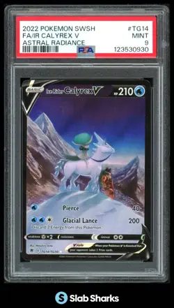 2022 POKEMON SWORD & SHIELD ASTRAL RADIANCE ICE RIDER CALYREX V PSA 9 - Image 1