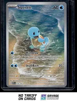 2023 Pokemon Scarlet & Violet Series - 151 Squirtle #170/165 Illustration Rare - Image 1