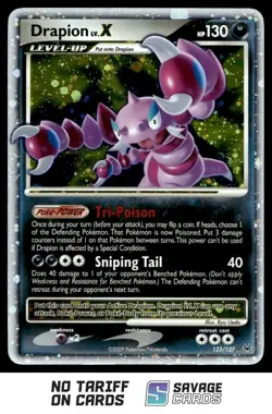 2009 Pokemon Platinum Holo Drapion LV.X #123/127 - Image 1