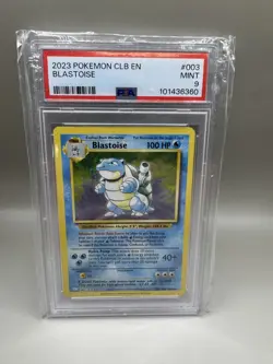 Blastoise Trading Card Game Holo PSA 9 Mint 003/034 Classic - Image 1