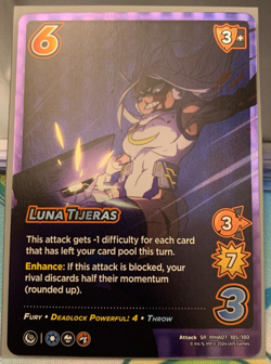 My Hero Academia Universus Luna Tijeras Secret Rare 185/180 MHA07 TCG Card Foil - Image 1