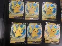 Pikachu V SWSH198 2022 Pokemon Sword & Shield Black Star Promo Card NM Lot Of 6 - Image 1