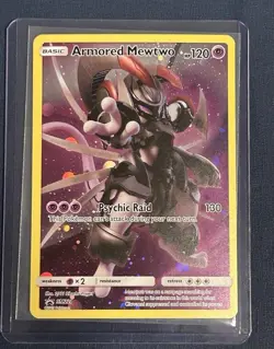 Pokemon TCG Card Armored Mewtwo SM228 Black Star Promo 2019 Full Art - Image 1