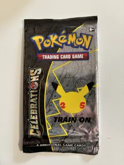 9.6g! Heavy Pokemon 25th Anniversary - Celebrations Booster Pack 4 Cards Sealed - Image 2