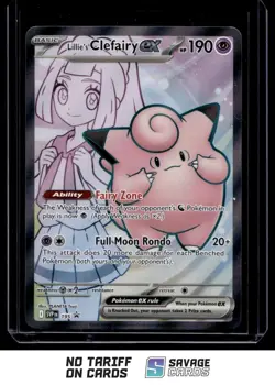 2025 Pokemon Scarlet & Violet Series - Promo Card Lillie's Clefairy ex #195 Holo - Image 1