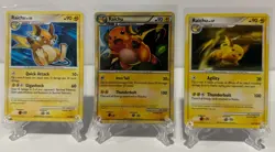 Pokemon Raichu 3 Card Lot (2010 #30/30, 2009 #77/147, 2008 #45/100) HP See Desc - Image 1