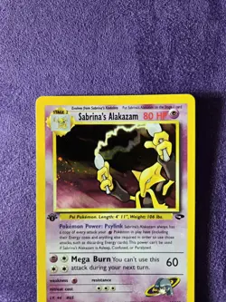 Pokemon Card - Gym Challenge 16/132 - SABRINA'S ALAKAZAM (holo-foil) *1st Ed* NM - Image 4