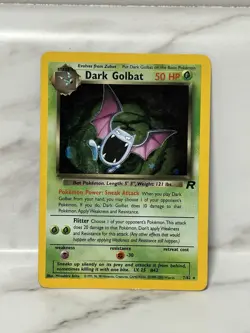 Pokemon Dark Golbat TCG Team Rocket Holo Card 7/82 Unlimited Rare Fast Ship - Image 1