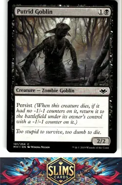 Magic the Gathering MTG Modern Horizons Putrid Goblin #101 Buy 2 Get 1 - Image 1