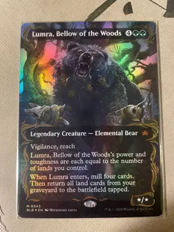 Lumra, Bellow of the Woods #0343 (Borderless) (Raised Foil) Bloomburrow Foil - Image 1