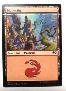Mountain 0273 Wilds of Eldraine INK MISPRINT MTG Magic the Gathering NM - Image 1