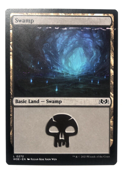Swamp 0272 Wilds of Eldraine INK MISPRINT MTG Magic the Gathering NEAR MINT NM - Image 1