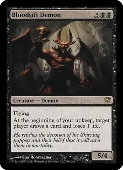 BLOODGIFT DEMON mtg NM/NM- Innistrad 1 Rare - Image 1