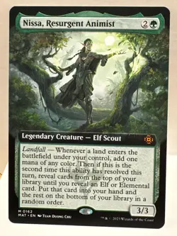 MTG Nissa, Resurgent Animist MAT Ext Art Regular Near Mint 162 - Image 1