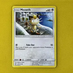 Meowth 101/147 Common Burning Shadows 2017 Pokemon Card NM - Image 1