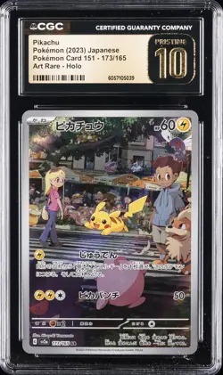 2023 POKEMON JAPANESE POKEMON CARD 151 ART RARE HOLO PIKACHU CGC 10 PRISTINE - Image 1