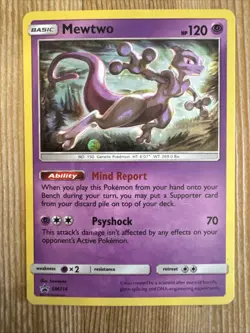 Mewtwo - SM214 - Holo, Black Star Promo - Pokemon Card - DMG - Image 1
