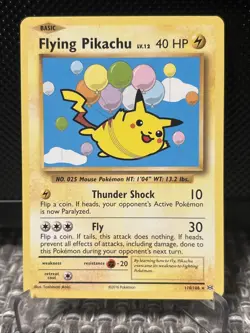 Flying Pikachu 110/108 Regular 2016 Pokemon Evolution LP - Image 1