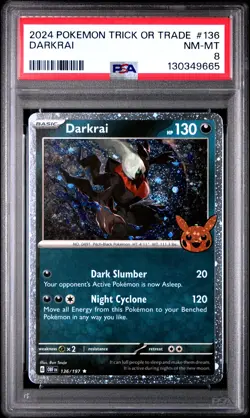2024 POKEMON TRICK OR TRADE #136 DARKRAI PSA 8 - Image 1