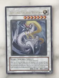 Yu-Gi-Oh! ANCIENT SACRED WYVERN” Ultra Rare Unl Ed ANPR-EN043 - Image 1