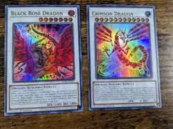 YU-GI-OH BLACK ROSE/CRIMSON DRAGONS RA04 ULTRA RARE NM - Image 1