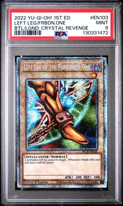2022 YU-GI-OH! BOL-1ST EDITION #EN103 LEFT LEG OF THE FORBIDDEN ONE PSA 9 - Image 1