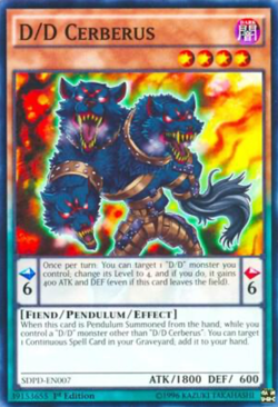 D/D Cerberus - SDPD-EN007 - Common 1st Edition NM Yugioh - Image 1