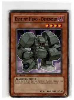 Yu-Gi-Oh! Destiny Hero- Defender Common POTD-EN013 Heavily Played 1st Edition - Image 1
