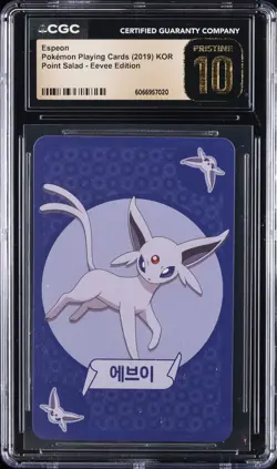 2019 POKEMON PLAYING CARDS KOREAN POINT SALAD EEVEE ED ESPEON CGC 10 PRISTINE - Image 1