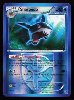 Sharpedo 33/135 Reverse Holo Rare Plasma Storm Pokemon Card - Image 1