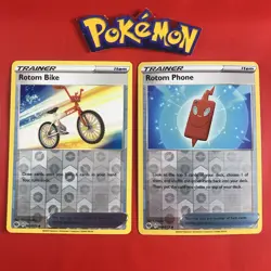 TRAINER Rotom Bike 063/073 & Phone 064/073 Reverse Holo Lot Of 2 - Pokemon Cards - Image 1