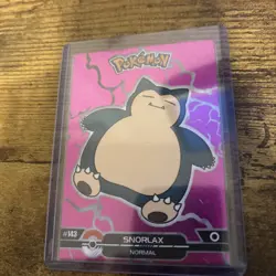 PKMN Limited Edition Snorlax#143 - Pink Cracked Ice Holo Crystal Card Collection - Image 1
