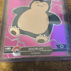 PKMN Limited Edition Snorlax#143 - Pink Cracked Ice Holo Crystal Card Collection - Image 4