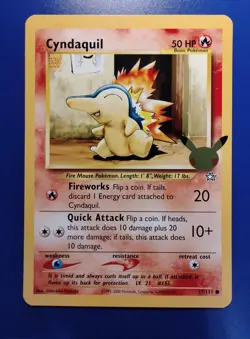 Pokemon TCG Johto First Partner Pack Cyndaquil 57/111 JUMBO Card NM - Image 1