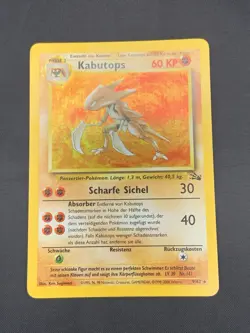 Kabutops 9/62 Fossil Holo Rare German Pokemon Card WOTC Lightly Played - Image 1